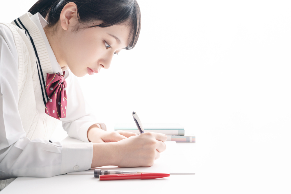 テストを受けている学生