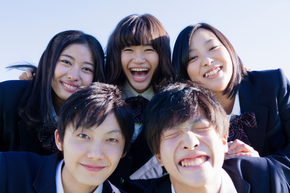 笑顔の学生たち